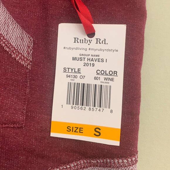 Ruby Rd Hoodie with Grommet Sleeves - NWT - Picture 3 of 4
